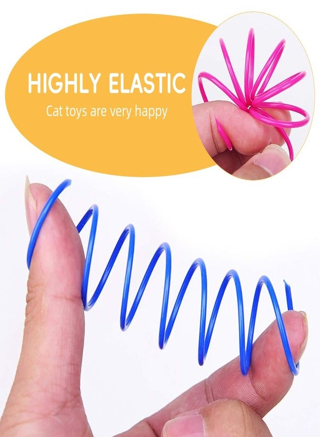Qpets® Cat Spring Toys, Pet Coil Toys for Indoor Cats & Small Dogs, Durable ABS Material Mental Stimulation & Exercise Toys with Safe Flat Ends (8 Pack) - Image 3